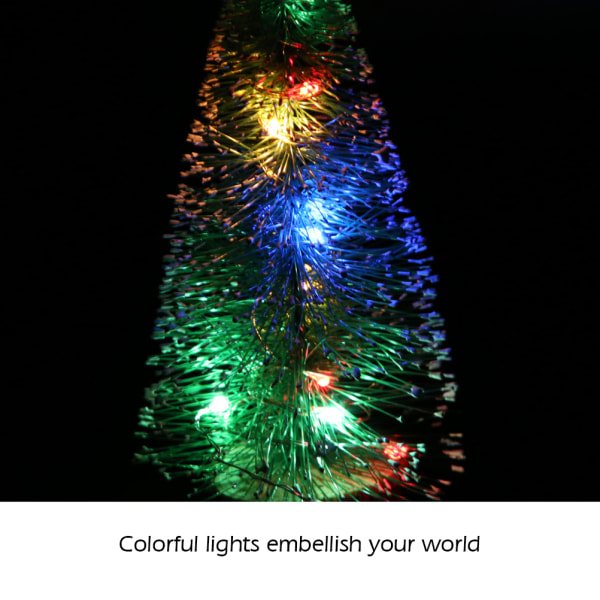 Mini Cedar med LED String Light Lite juletre for hjemmekontor