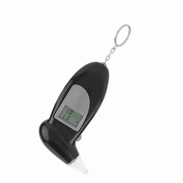 Digital LCD-skärm Alkohol Breath Tester Bärbar Nyckelring Breath Analyzer 50st Munstycke