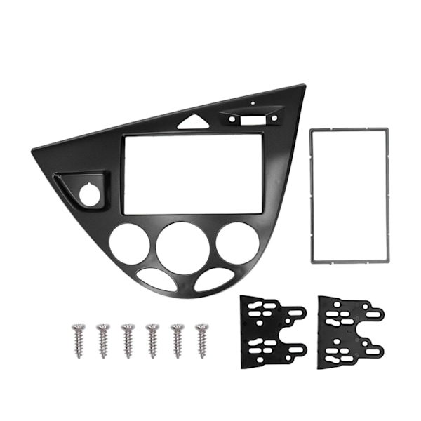 2DIN Lyd CD DVD Panel Instrumentbræt Dekoration Plug and Play Udskiftning til Focus 1998‑2006 Sort