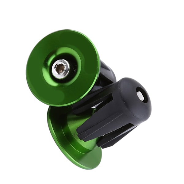 2 stk Fargerike Aluminium Sykkel Styrehåndtak Bar Grips End Plugs Caps (Grønn)