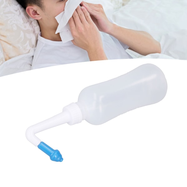 BEMS nesesprayrenser 300 ml nesesprayflaske for husholdninger voksne barn rengjøring blå nese med fem hull