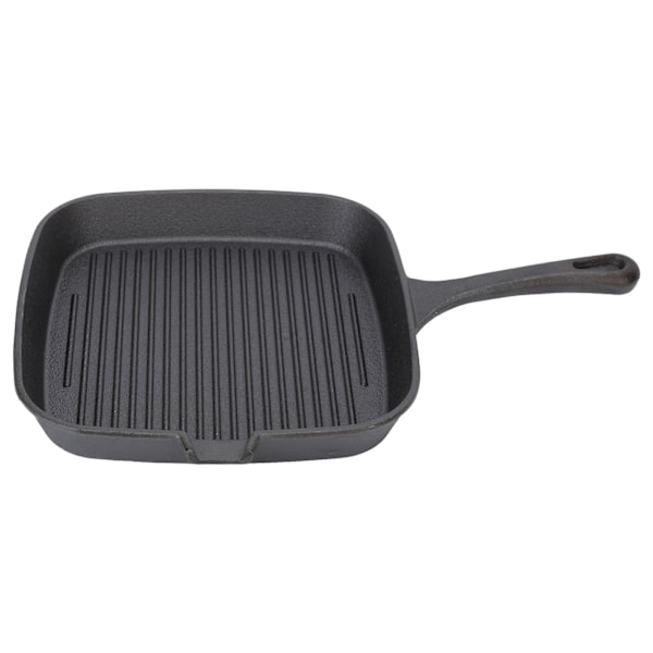 Tarttumaton Grill-pannu Lämpöä Kestävällä Kahvalla - Nopea Lämpöjohtavuus Rautajuova - Täydellinen Pihvien Paistamiseen Kotikäyttöön (22cm)