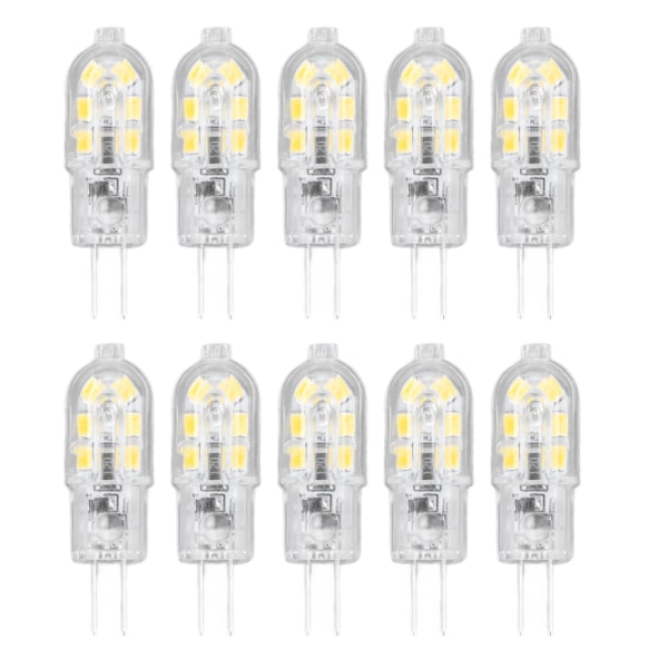 10 Stk G4 LED-pære Lysstyrke Dæmpning Høj farvegengivelse Transparent Shell Lyspærer til Landskabslys DC 12V Varmt Lys /