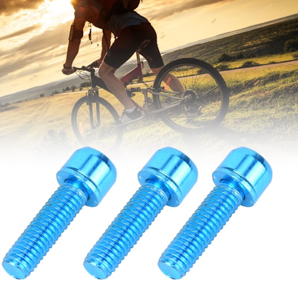 6 st M5x25mm Titanlegering Cykel Flaskhållare Fäste Bult Cykel Tillbehör (blå)