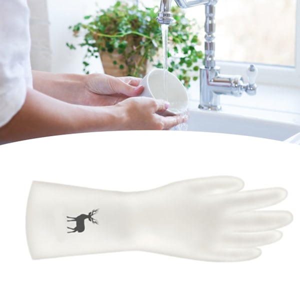 Tykke, sklisikre PVC-kjøkkenvaskerhansker - S (9 cm / 3,54 tommer)