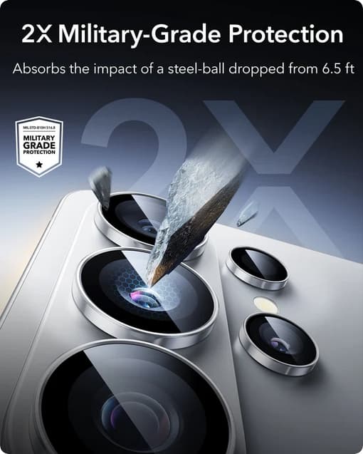 2-Pack Compatible with Kompatibel med Samsung S26 Ultra Camera Lens Protector Tempered Glass Silver Silver 30