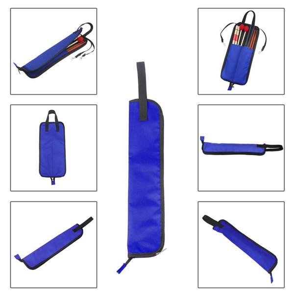 TIMH IRIN Drum Stick Opbevaringstaske Drumstick Bærbar håndtaske med håndtag (blå)