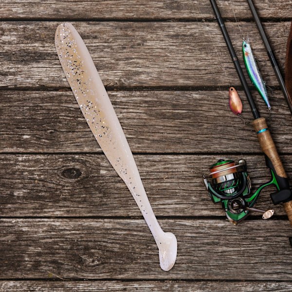 6 stk HENG JIA 10,5 cm/5,6 g Myke Plast Agns Fiskeutstyr (Sølv & Hvit)