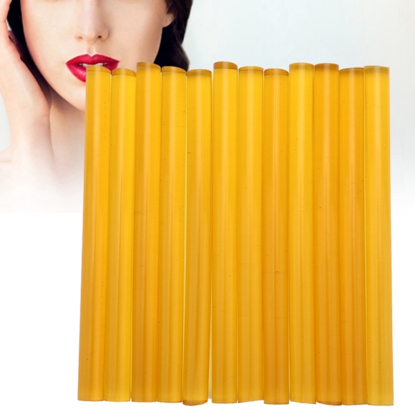12 kpl ammattiperuukki hiustenpidennys kuumasulaliimalla liimapuikkoja hiusten muotoilutyökalu keltainen++/