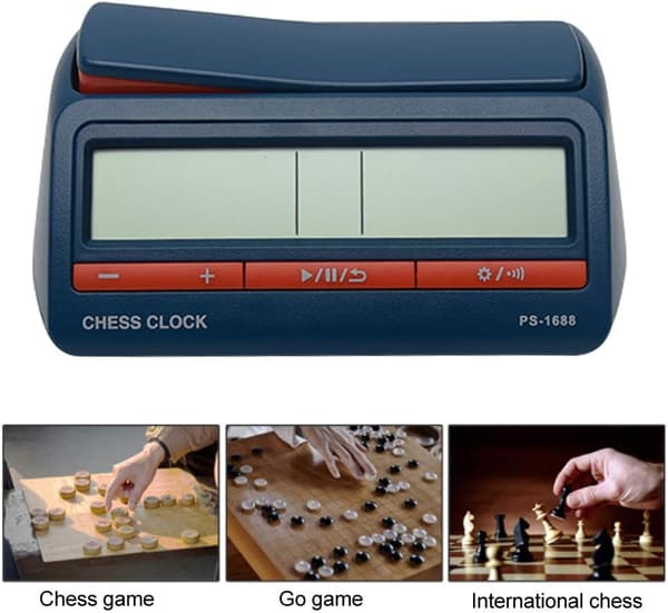 Skakur Digitalt Ur Timer, Professionel International Skak Timer, ABS Nedtællingsspil Timer til Skakbrætspil_ma