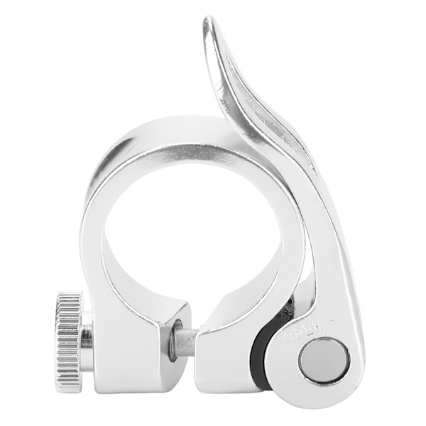 Sadelstolpsklämma för landsvägscykel, terrängcykel, aluminiumlegering, snabbkoppling, silver
