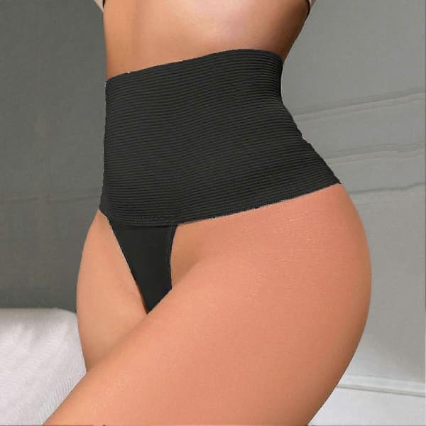 Kvinner Høy Midje Kontroll Mage Truser Ensfargede Body Shaper Slankende Truser Elastiske Black S
