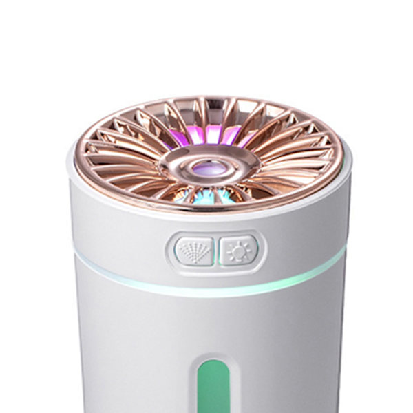 Luftfukter for bil 300 ml Kapasitet Fargerik nattlampe Mini USB Bærbar eterisk oljespreder for hjemmekontor Hvit