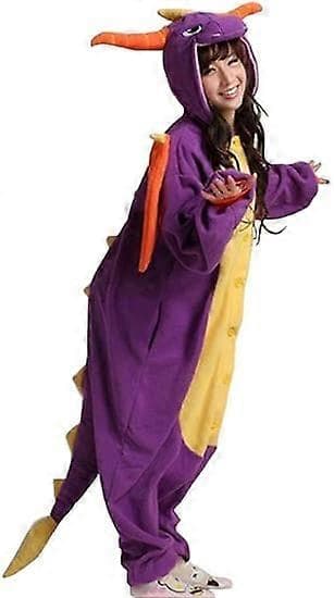 Dyr Cosplay Kostume Drage Unisex Voksen Pyjamas L