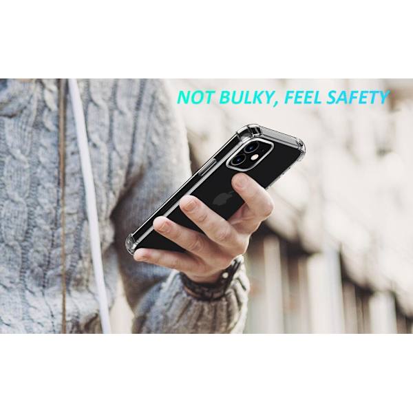【BEMS】Compatible with iPhone 12 Mini - Silicone Shockproof Case extra durable Transparent transparent