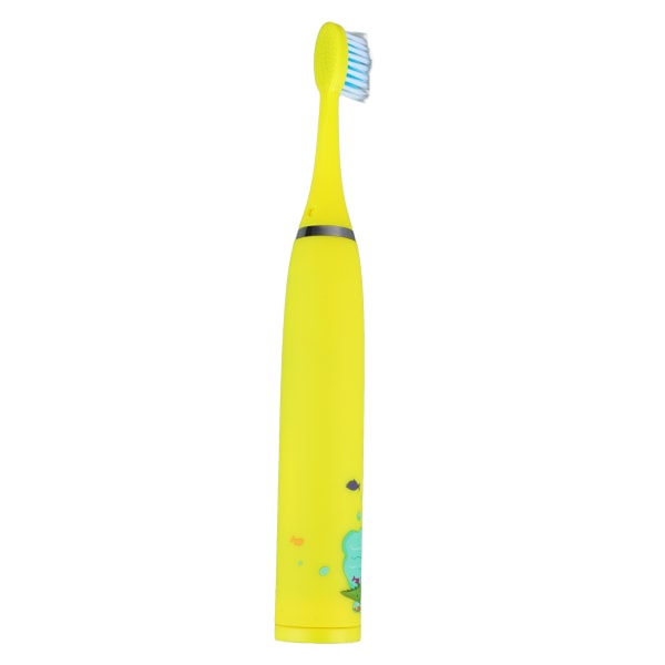 Elektrisk tannbørste for barn 4 gir 8 børstehoder USB-lading Elektrisk tannbørste for barn Gul