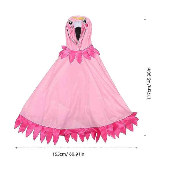 Flamingo kappe med hætte til cosplay sjovt kostume til børn og voksne[BEMS]
