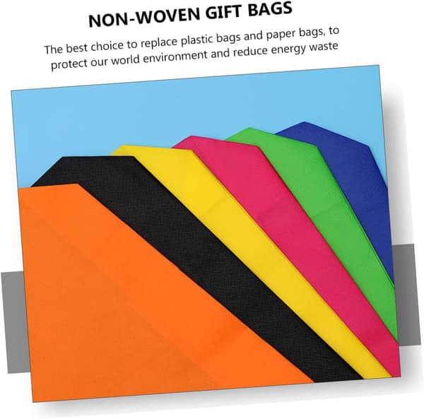 21 stk. non-woven indkøbsposer, bærbare indkøbsposer, kompatible med tøj- og pakkedesign