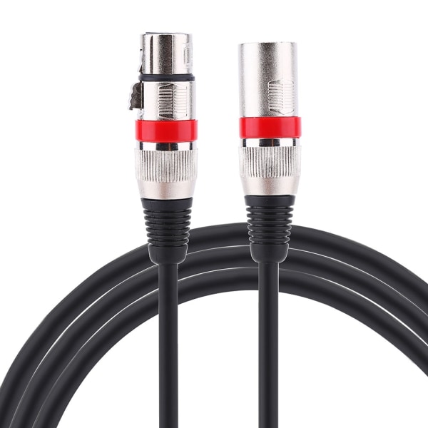 3Pin XLR-kabel hann til hunn M/F lydledning skjermet kabel for mikrofonmikser 1M++