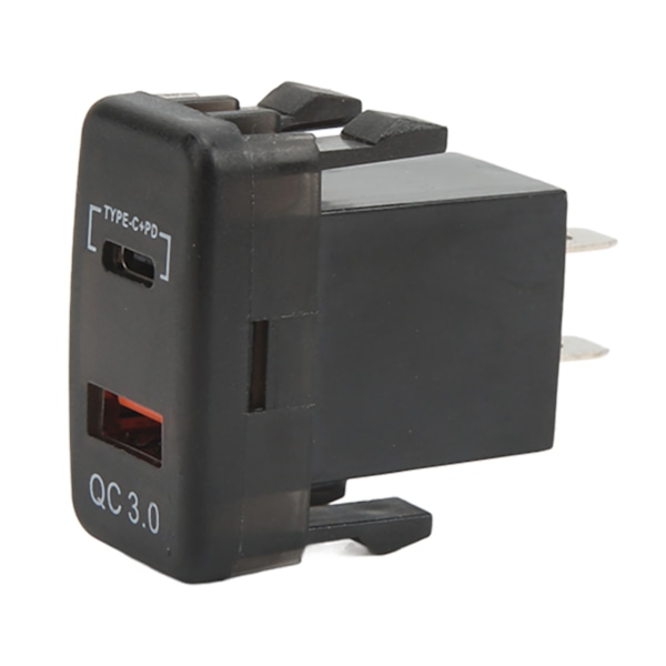 Rocker Switch Style Dobbelt USB Billader Hurtigopladningsstik Med Blå Voltmeter Universal til RV