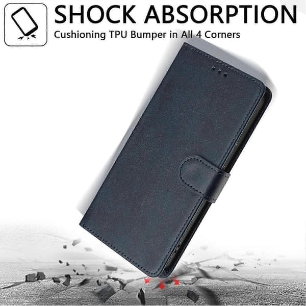 Infinix Note 30 Pro Plånboksfodral - RFID-blockerande PU-läderflikfodral med kortfack och stötsäkert blue