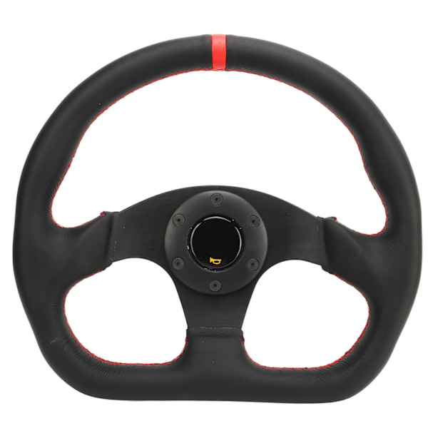 Rattratt D-typ Sport-Ratthjul Svart Ram Läder Universal Passform Drifting Ratthjul Ersättning