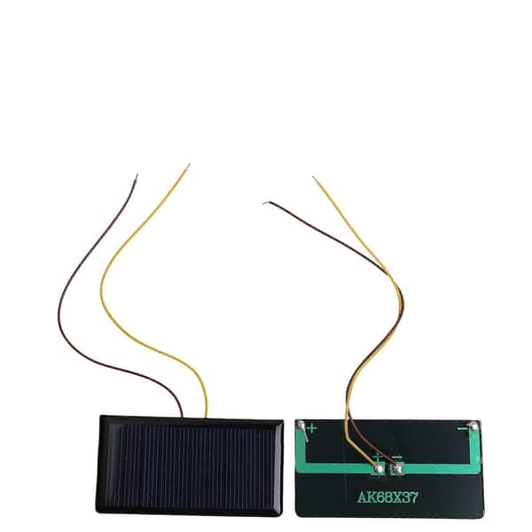Liten solpanel 5V 60mA polykisel med kabel för gör-det-själv-projekt camping vandring 0.3W svart