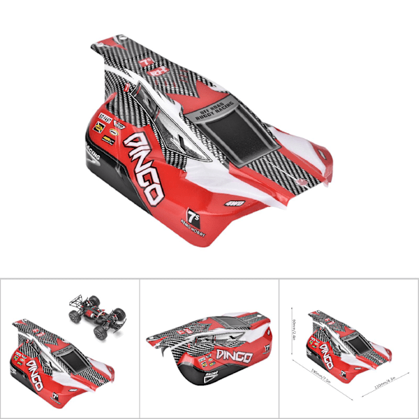 Vakio 1/16 mittakaavan Off Road -koria RC-autolle REMO (Punainen D5602)