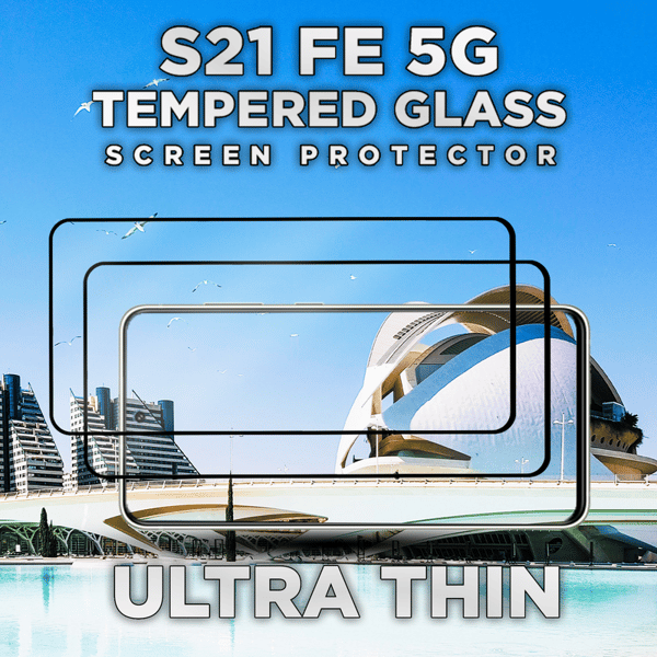【BEMS】2-pack kompatibel med Samsung S21 FE 5G - 9H härdat glas - Superkvalitet 3D