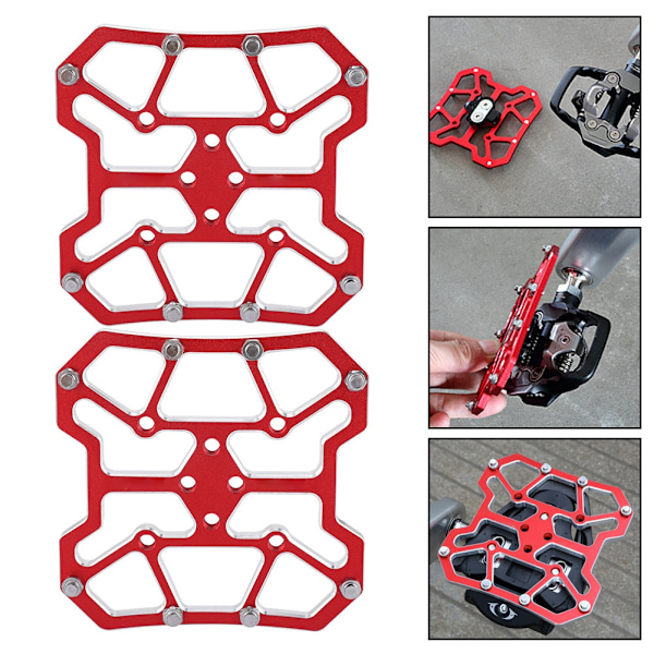 1 Par Aluminiumlegering Snabbkoppling Mountainbike Pedal Lås Plattform Adaptrar Cykeldelar