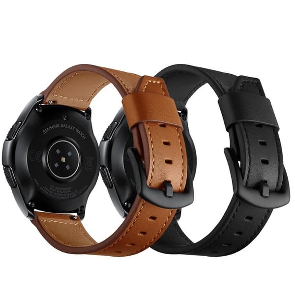 Samsung Gear S3 / S3 Frontier Knife Edge Urrem i ægte læder - Sort[BEMS] Black black