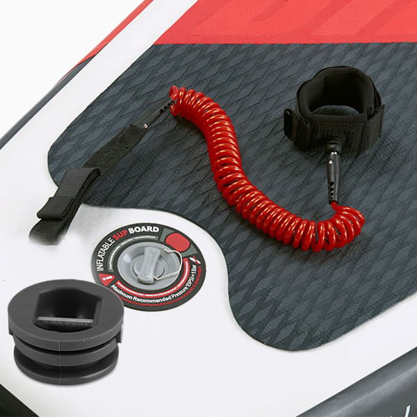 5 stk 2,5 cm Surfboard Beinestropp Leash Plugg Kajakk Tilbehør Utstyr (Svart)