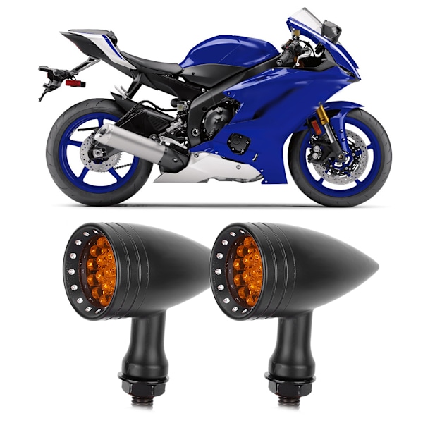 1 par Retro Style Motorcykel Modifikation LED blinklys indikatorlamper til Yamaha / Honda / Kawasaki