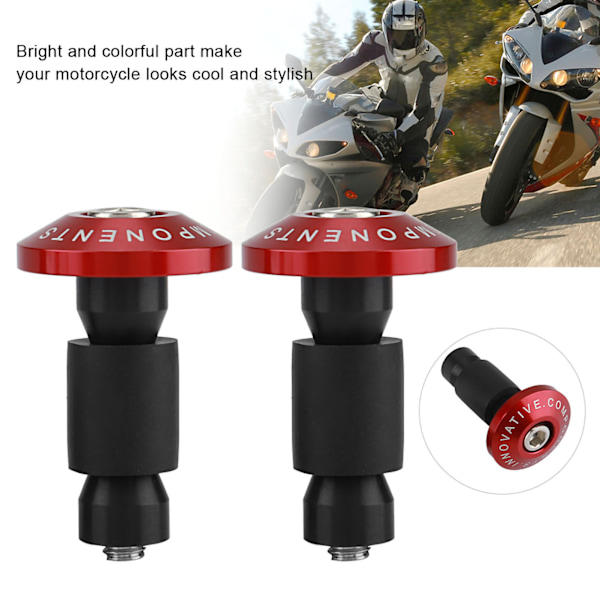 22mm 7/8 tommer Motorsykkel Styre Endeskyv Plugghetter for Racing ATV Offroad Rød