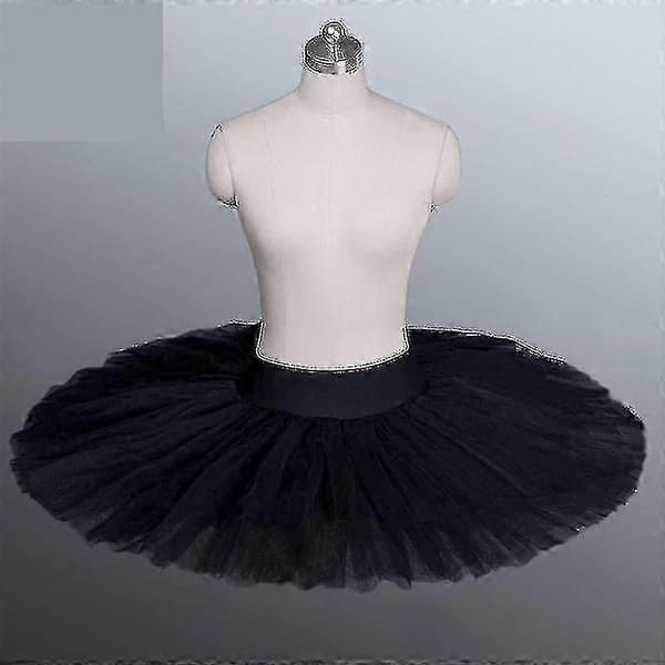 Professionel Ballet Tutu til Voksne Sort Hvid Rød Dansekjole Da-Good Black S