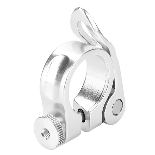 Sadelstolpsklämma för landsvägscykel, terrängcykel, aluminiumlegering, snabbkoppling, silver