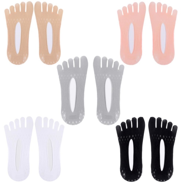 TIMH 5 par tåsokker Komfortable 5 fingersokker Pustende sokker Low Cut Tilbehør Blanding for menn kvinner