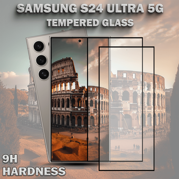 【BEMS】2-Pack Compatible with Samsung S24 ULTRA 5G Screen Protector -Tempered Glass 9H - Super Quality 3D