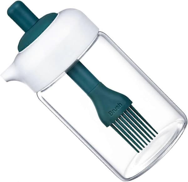 Glasseddikflaske 1 stk Presskrydderflaske Silikon Lipgloss Spray Press Type Oljebeholder
