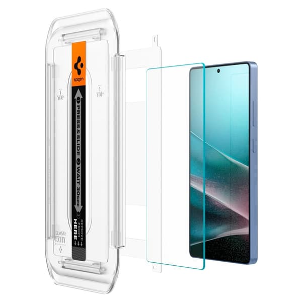 【BEMS】Spigen Compatible with Galaxy S25 Ultra 2-PACK GLAS.tR \"Ez Fit\" Screen Protector Transparent Transparent Härdat glas