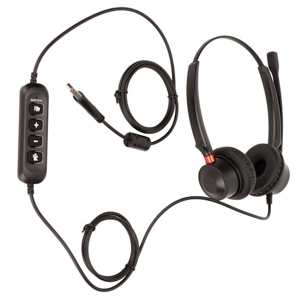 Puhelin Headset - Äänenvoimakkuuden Säädön Mikrofonin Vaimennus USB Binaural Asiakaspalvelun Headset Telemarkkinoinnin Yrityksille