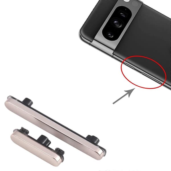 Erstatningsafbryder til Google Pixel 8 Pro inkluderer lydstyrkekontrol Gold