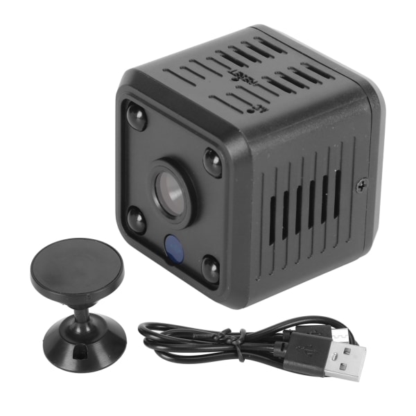 Mini IP-kamera 1080P HD Trådløst WiFi Udendørs Indendørs Covert Security Bærbar med Night Viewing Motion Detection