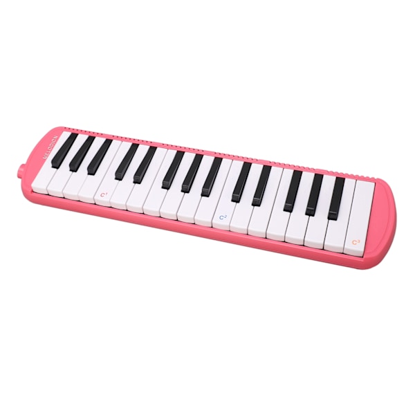 Munstycke Melodica Instrument med 32 Tangenter för Nybörjare Musikutbildning Instrument Rosa