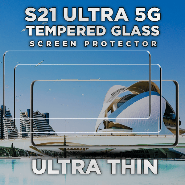 【BEMS】2-pack Galaxy S21 Ultra 5G - Tempered Glass 9H - Super Quality 3D