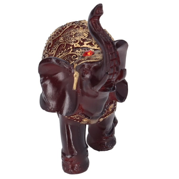 Elefantfigurer Slitesterk harpiks Delikat tekstur Retrostil symboliserer kraft Lykke til Velstand Elefantstatue/