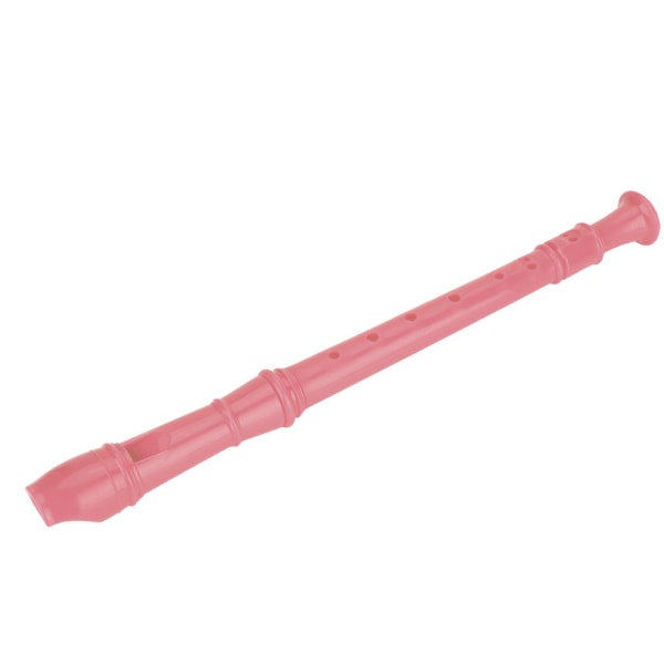 8 hullers klarinetfløjte med rensestang og instruktion til børn Børn begyndere (pink)//+