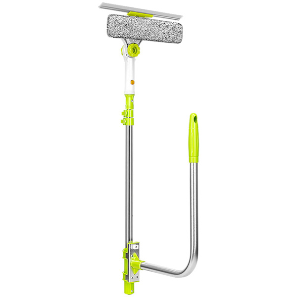 【BEMS】Window cleaner with smart angle, extendable telescopic handle and double-sided window squeegee Compatible with the outside