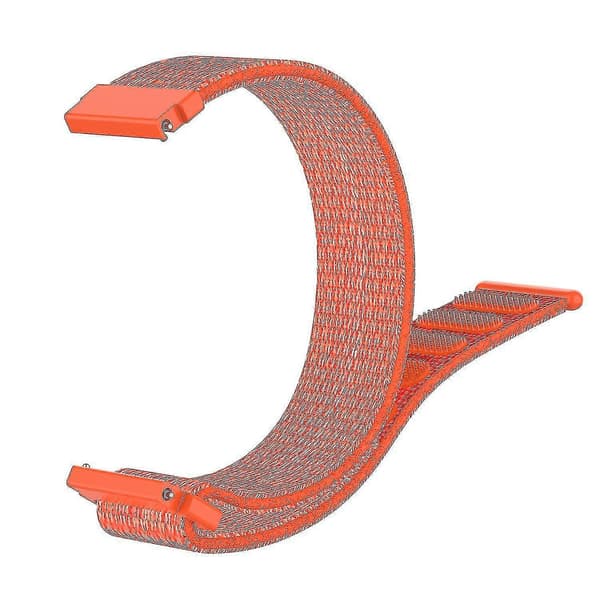 Til Garmin Forerunner 265s / 255s / Venu 2s rem 18mm universel justerbar nylon urrem - orange Orange
