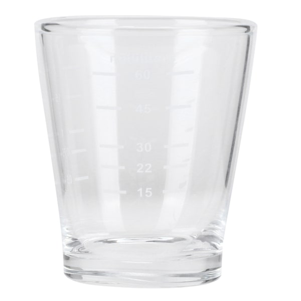 Transparent Kaffeekop med Mælkemåleskala - 80ml | Perfekt til Hjemmet, Kontoret og Kaffebarer